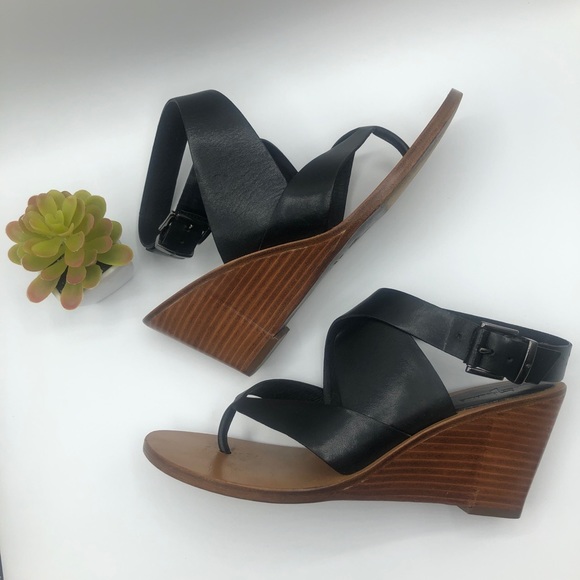 7 For All Mankind Strappy Wedge Sandals - Picture 2 of 10